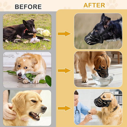 Dog Muzzle, Soft Breathable Dog Muzzles Suitable Dogs — XL