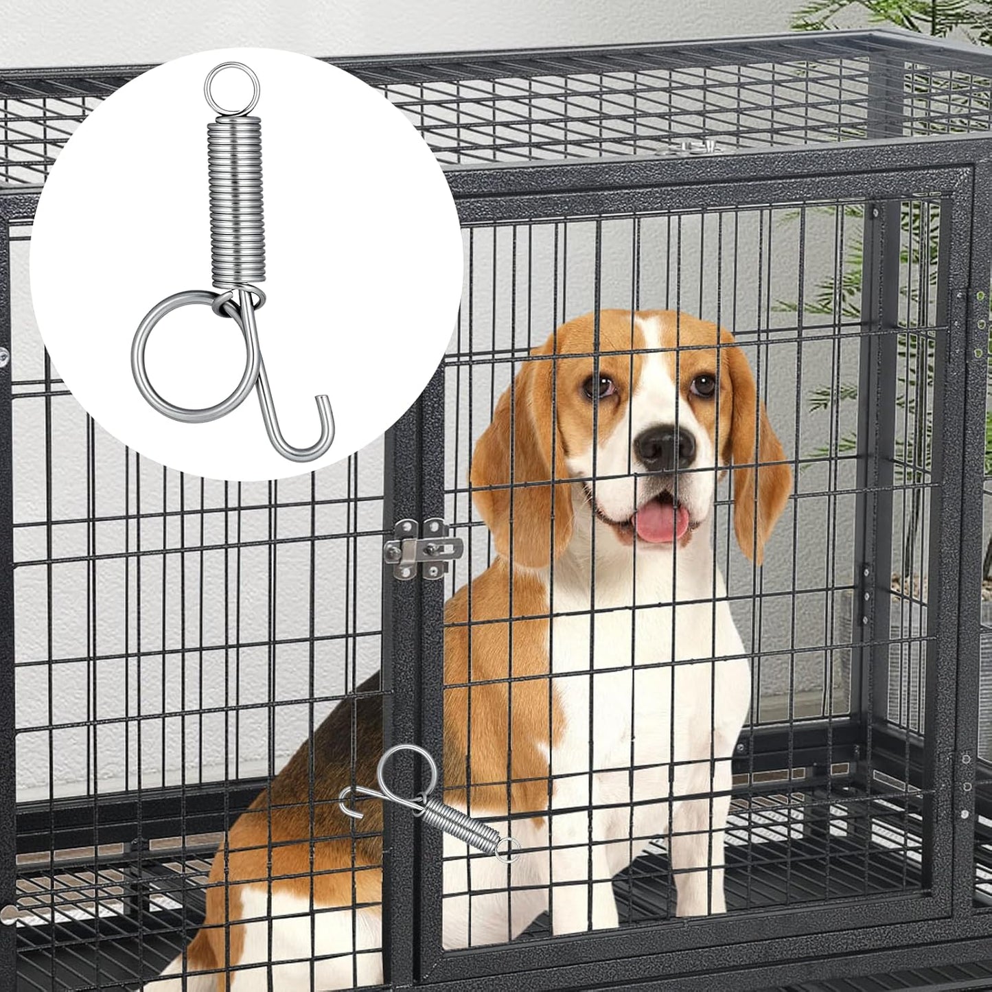 Pet Cage Door Spring Latch Hook | 10-Pack