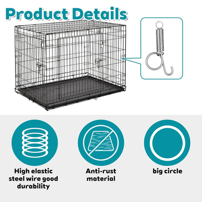 Pet Cage Door Spring Latch Hook | 10-Pack