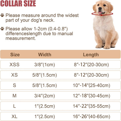 Pink Reflective Dog Safety Collar | Size S