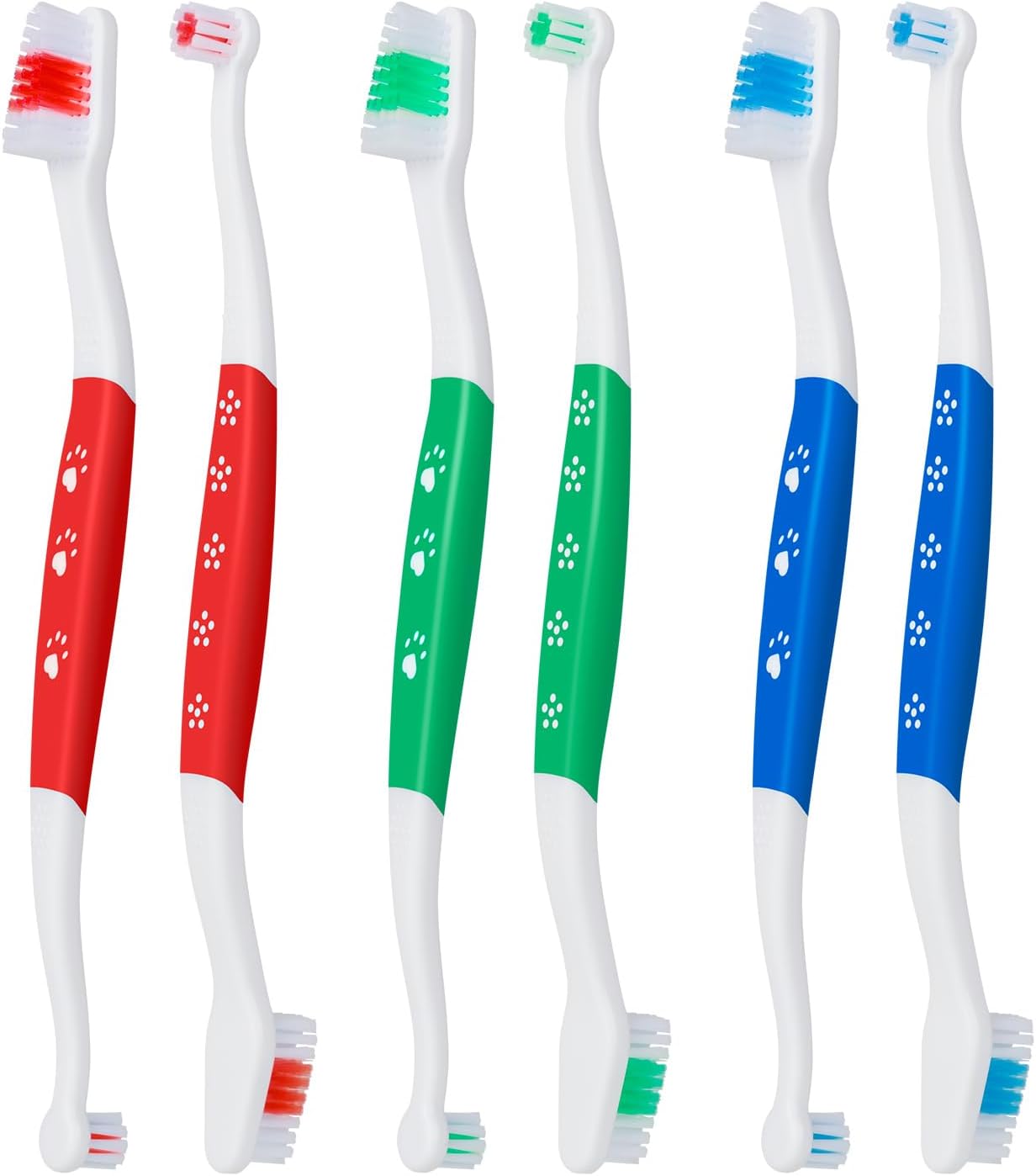 Double-Headed Pet Toothbrush with Soft Bristles | Pack of 6