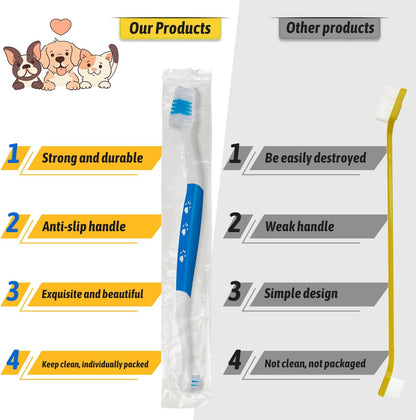 Double-Headed Pet Toothbrush with Soft Bristles | Pack of 6