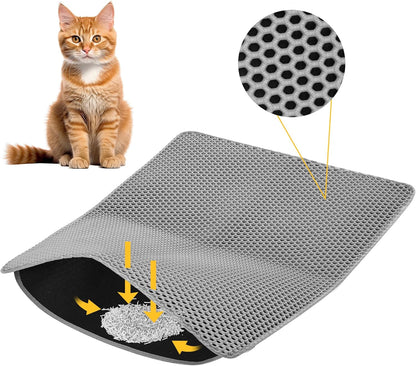 Cat Litter Mat | 60x45cm Double-Layer Honeycomb