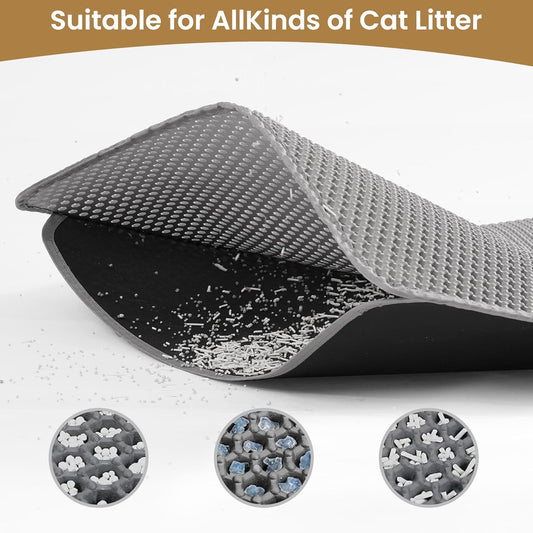 Cat Litter Mat | 60x45cm Double-Layer Honeycomb