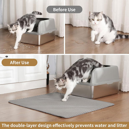 Cat Litter Mat | 60x45cm Double-Layer Honeycomb