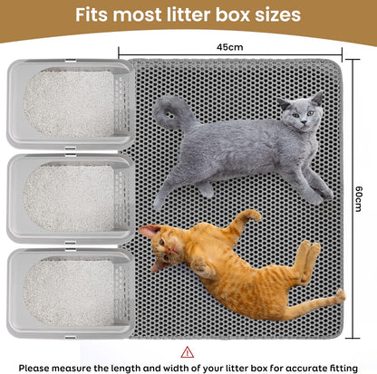 Cat Litter Mat | 60x45cm Double-Layer Honeycomb