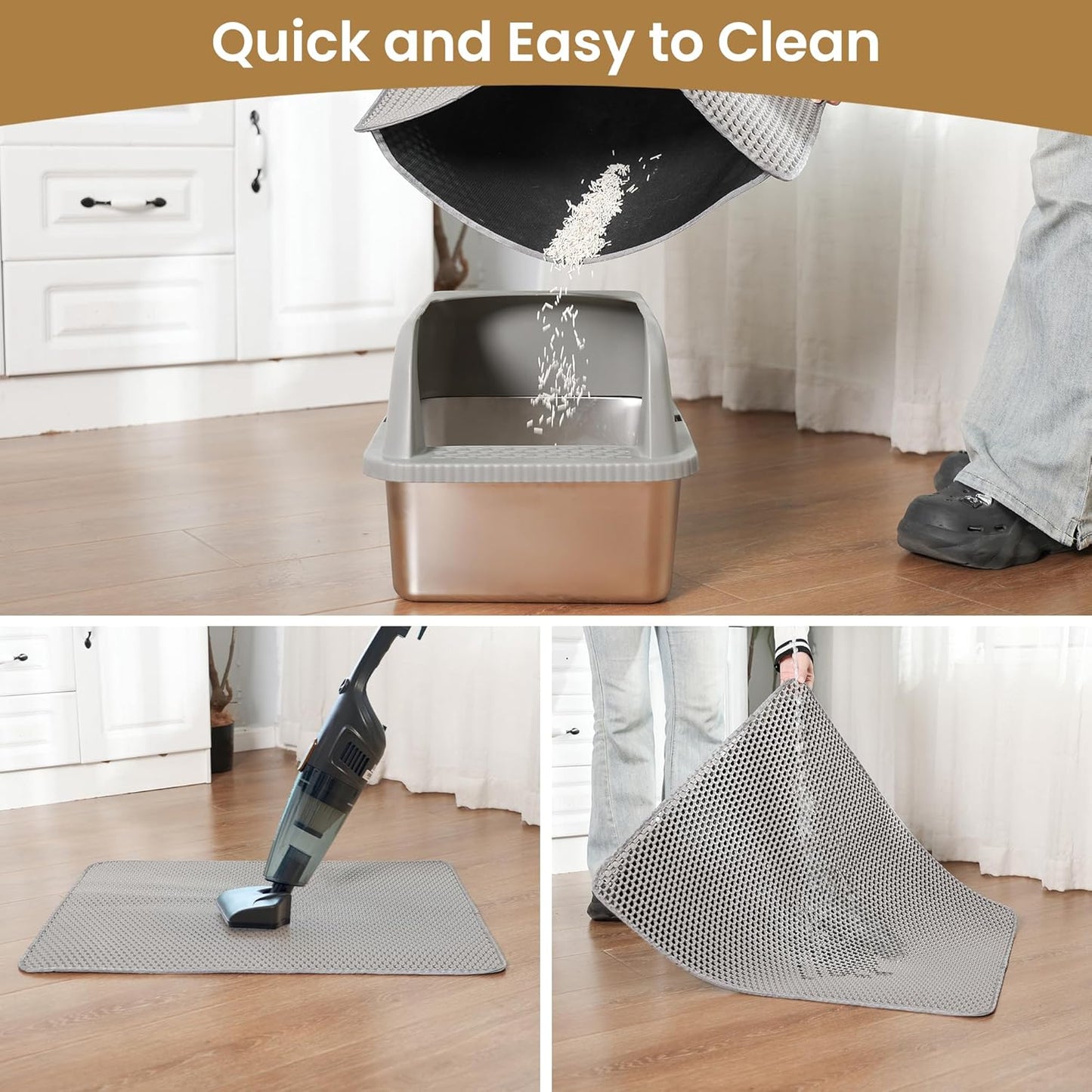 Cat Litter Mat | 60x45cm Double-Layer Honeycomb