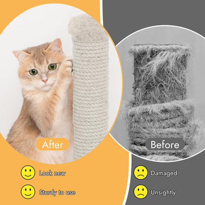Natural Sisal Rope for Cat Scratching Post | 164 Feet | DIY Cat Tree
