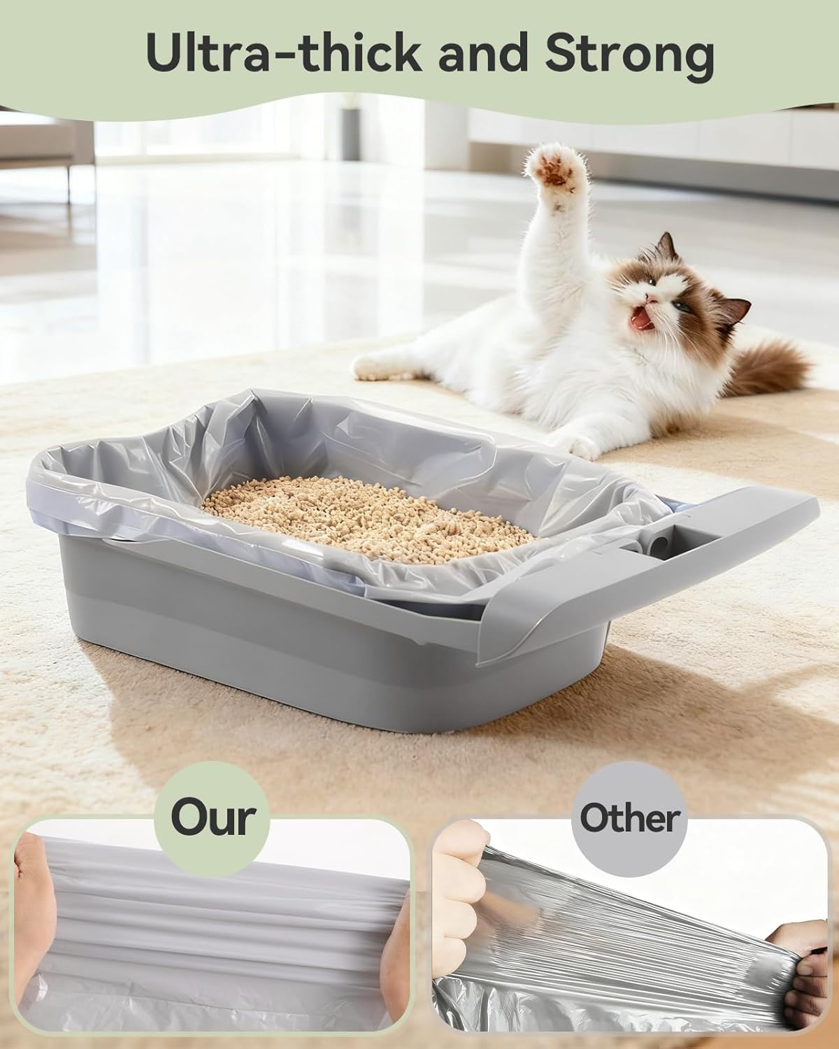 Automatic Cat Litter Box Bags | 40 Count | Fits Neakasa M1 & Petpivot