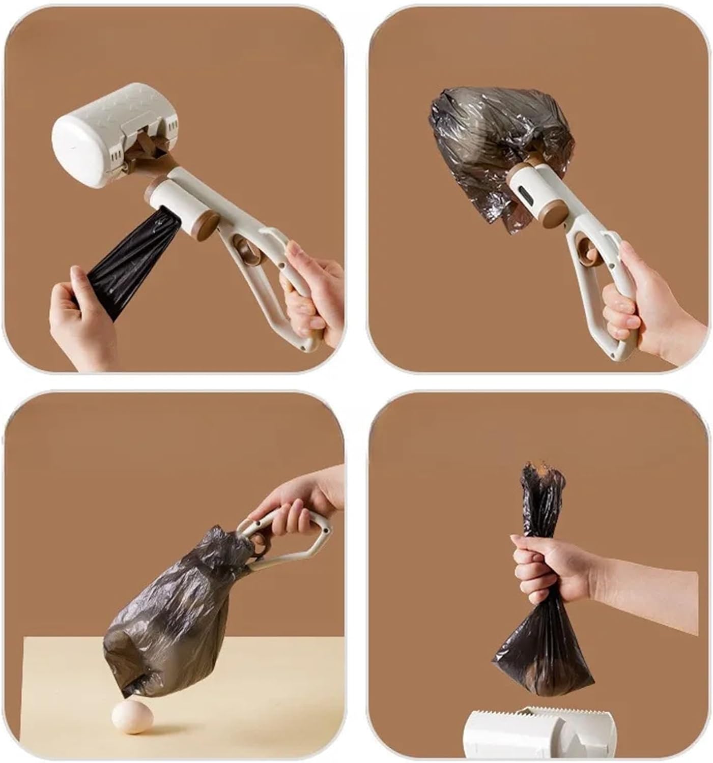 Long Steel Dog Poop Scoop 60cm | One-Handed Operation