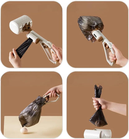 Long Steel Dog Poop Scoop 60cm | One-Handed Operation