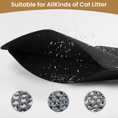 Cat Litter Trapper Mat | 60x45cm Double-Layer Honeycomb