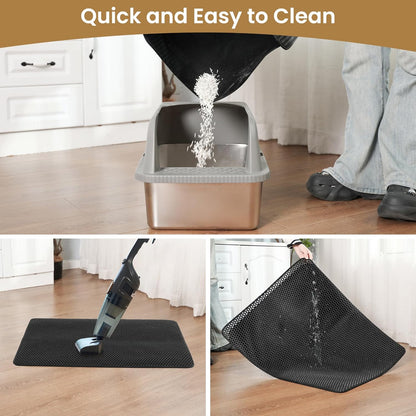 Cat Litter Trapper Mat | 60x45cm Double-Layer Honeycomb