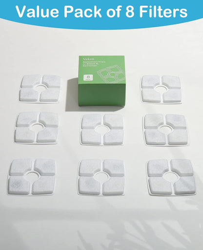 Pet Water Fountain Replacement Filters | 8 Pack