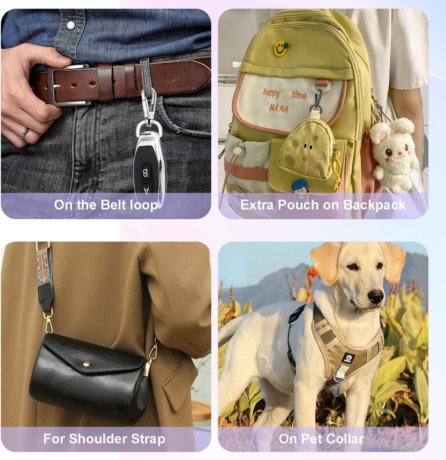 Swivel Snap Hook Clasp 4-Pack | for Pet Collars and Leads