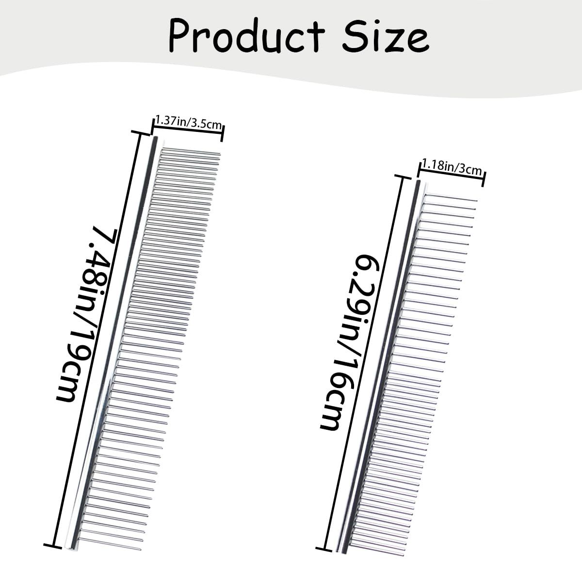 4 PCS Stainless Steel Pet Dematting Comb Set | Dogs & Cats