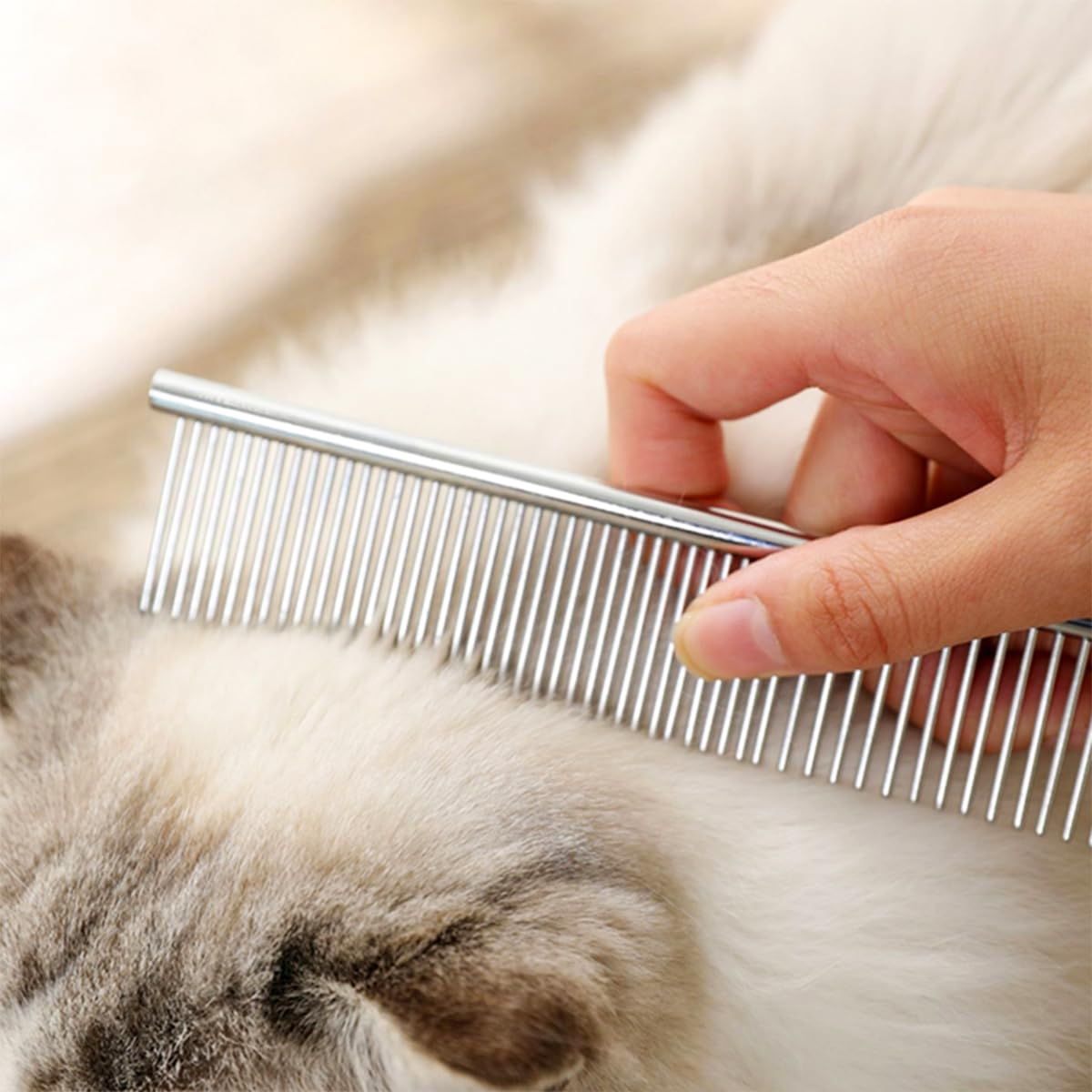 4 PCS Stainless Steel Pet Dematting Comb Set | Dogs & Cats