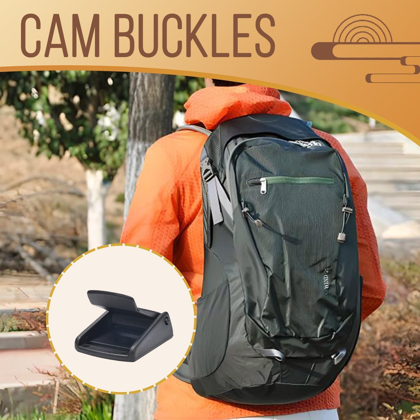 Plastic Cam Toggle Buckle 10-Pack | for Pet Vest and Harness