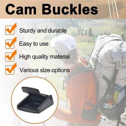 Plastic Cam Toggle Buckle 10-Pack | for Pet Vest and Harness