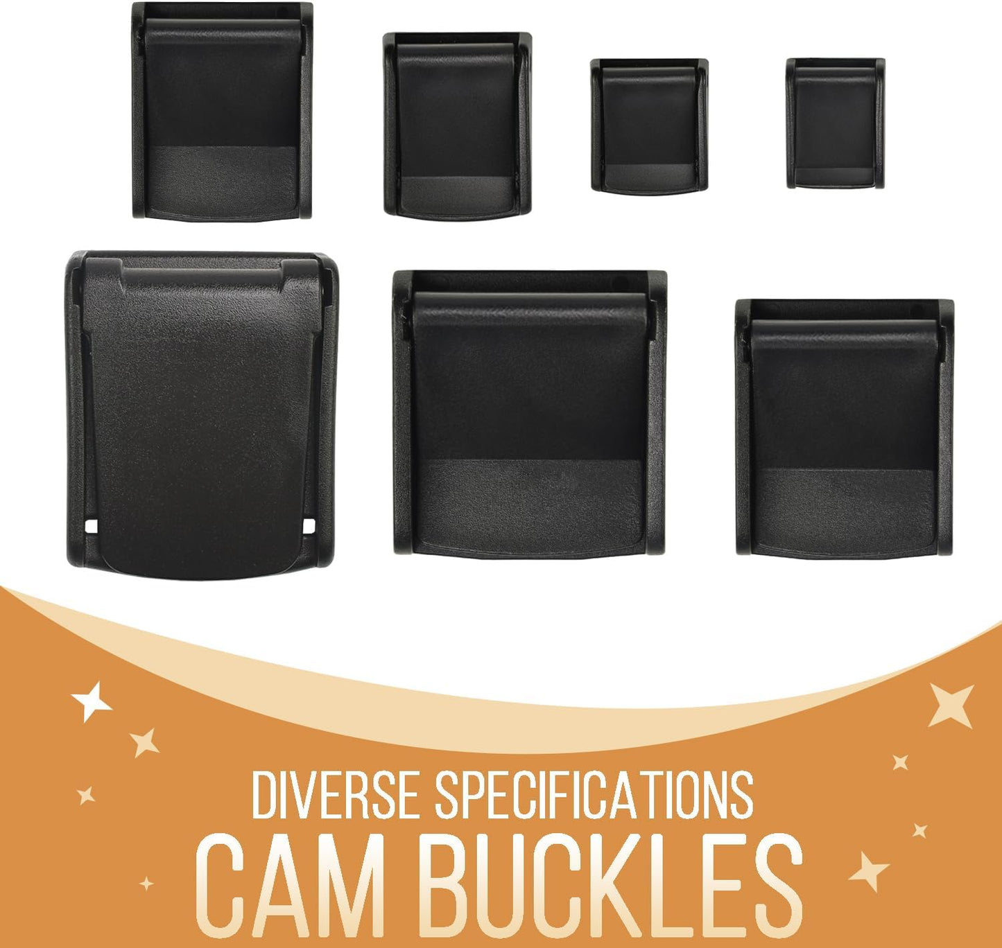 Plastic Cam Toggle Buckle 10-Pack | for Pet Vest and Harness