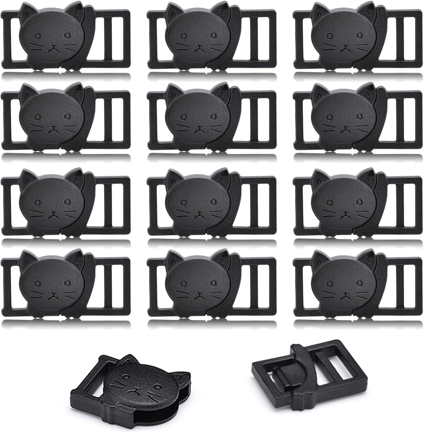 Cat Collar Breakaway Safety Clasp 25-Pack | Black