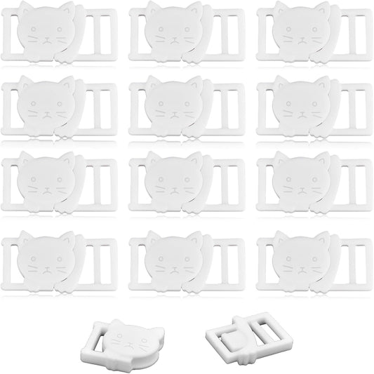 Cat Collar Breakaway Safety Clasp 25-Pack | White