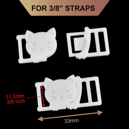 Cat Collar Breakaway Safety Clasp 25-Pack | White