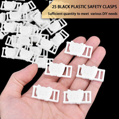 Cat Collar Breakaway Safety Clasp 25-Pack | White