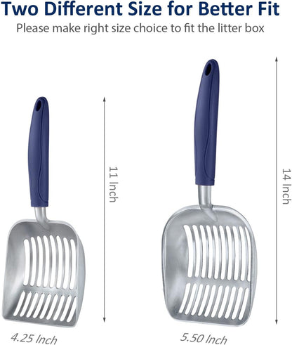 Cat Litter Scoop | Aluminum Alloy Sifter | Long Handle Deep Shovel