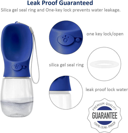 Portable Dog Water Bottle | 12oz Leak-Proof