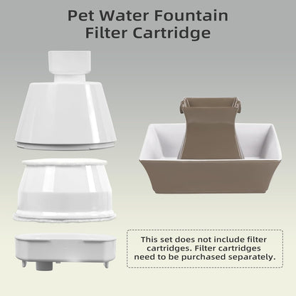 Cat Fountain Filter Housing and Silicone Nozzle Replacement Set