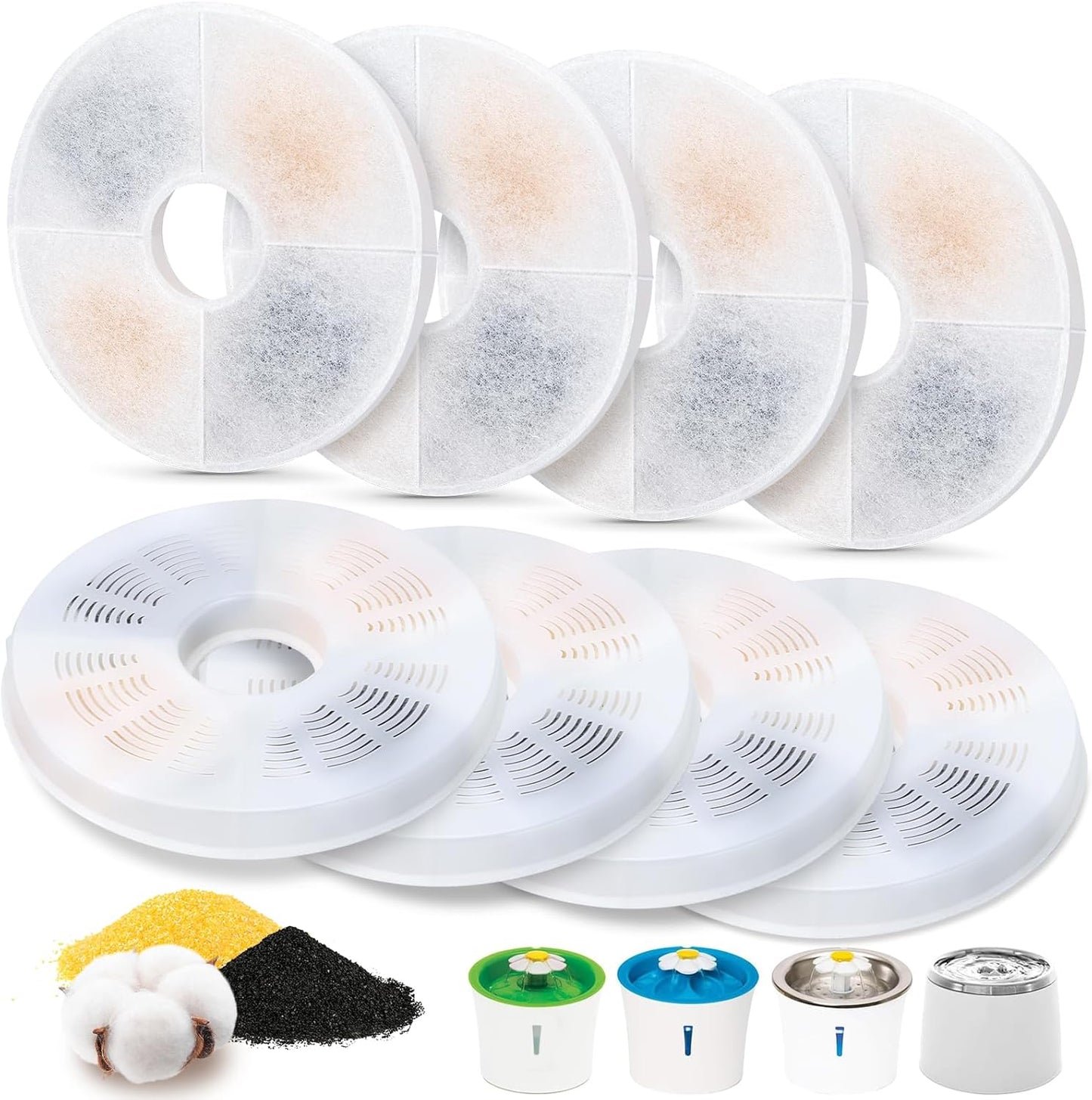 Cat Water Fountain Replacement Filters | 8 Pack