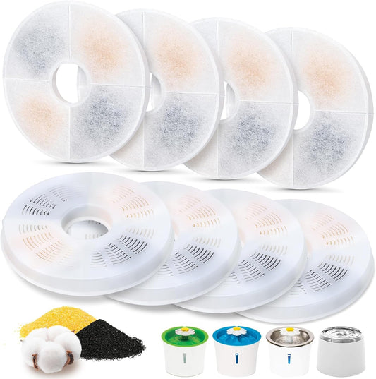 Cat Water Fountain Replacement Filters | 8 Pack