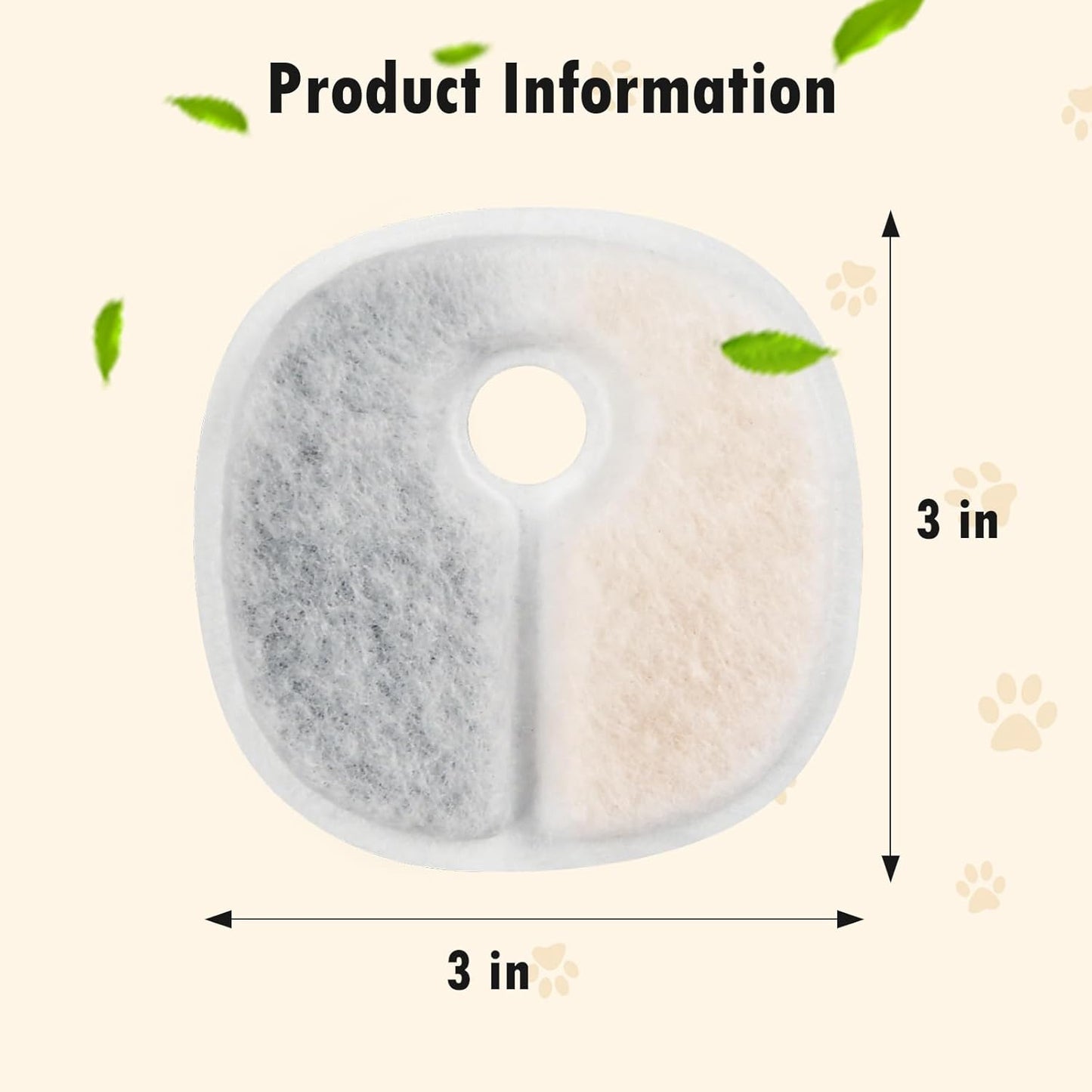 Cat Water Fountain Replacement Filters | 16 Pack
