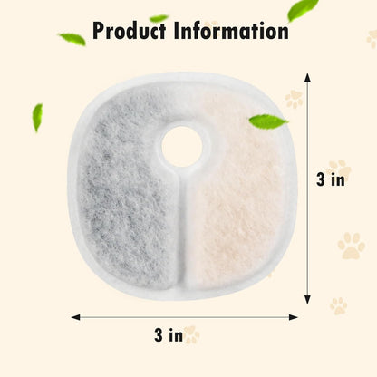 Cat Water Fountain Replacement Filters | 16 Pack