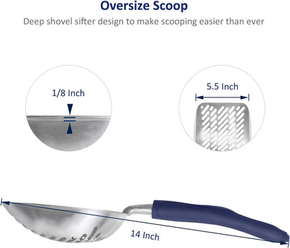 Premium Cat Litter Box and Shovel Set | Enclosed with Scoop