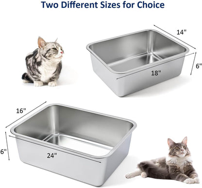 Premium Cat Litter Box and Shovel Set | Enclosed with Scoop
