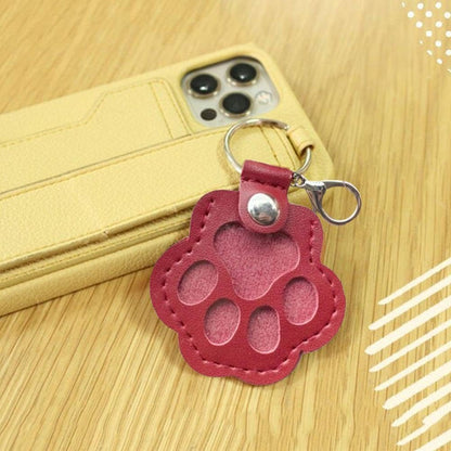 Pet Hair Keepsake Box | Dog & Cat Memorial | Leather Paw Keychain