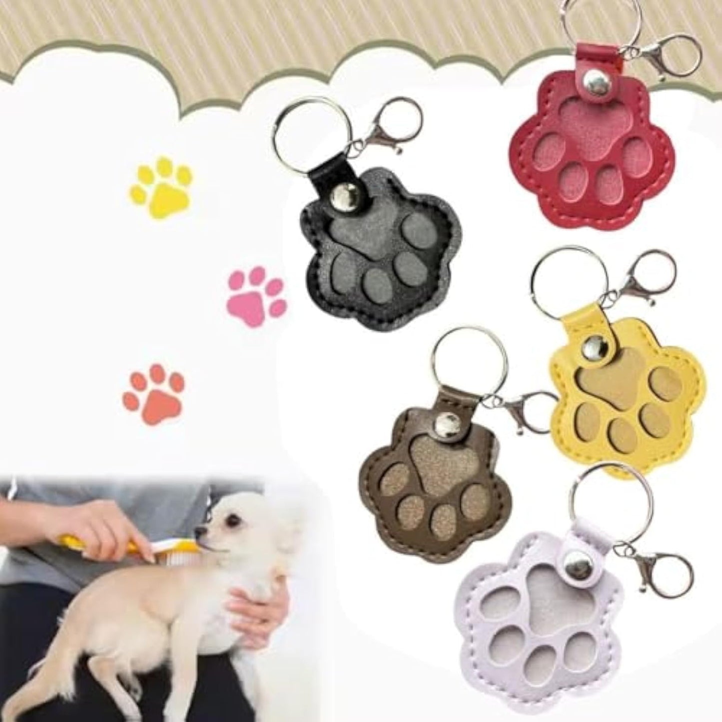 Dog & Cat Hair Memorial Keychain | Paw Charm | Fur Keepsake