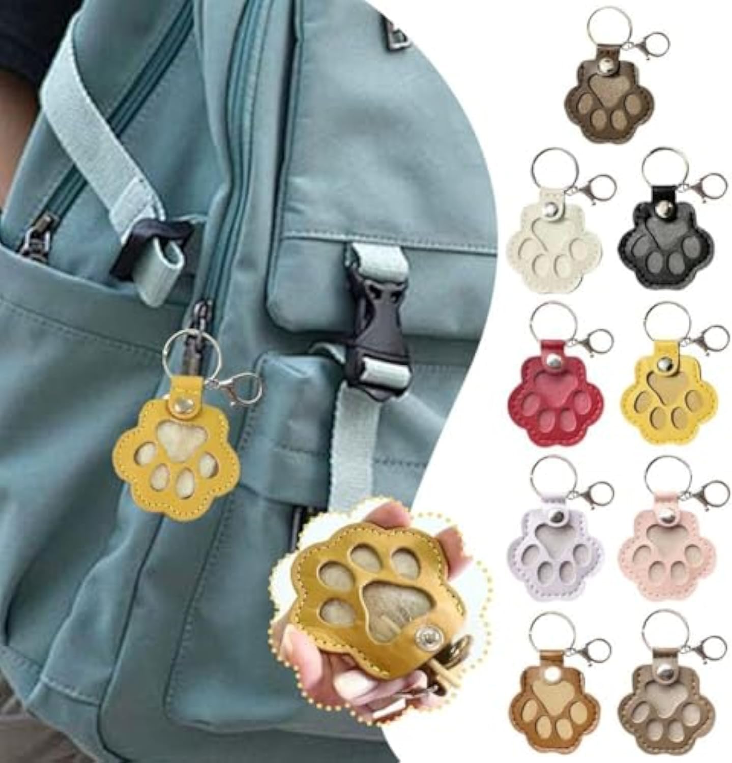 Dog & Cat Hair Memorial Keychain | Paw Charm | Fur Keepsake