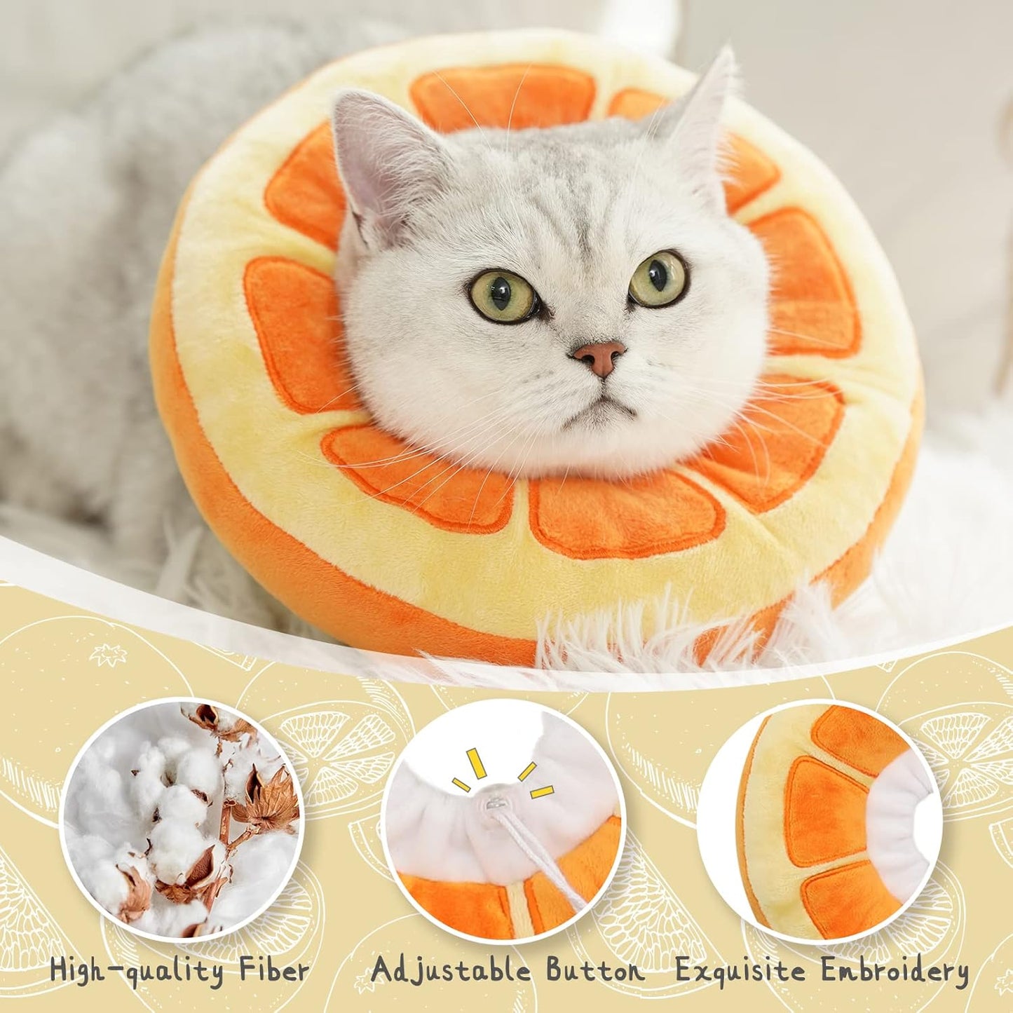 Soft Cat Donut Cone Collar | Post-Surgery Recovery | Adjustable