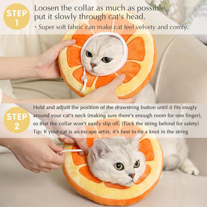 Soft Cat Donut Cone Collar | Post-Surgery Recovery | Adjustable