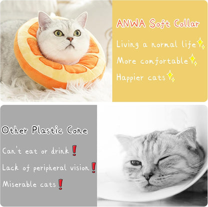 Soft Cat Donut Cone Collar | Post-Surgery Recovery | Adjustable