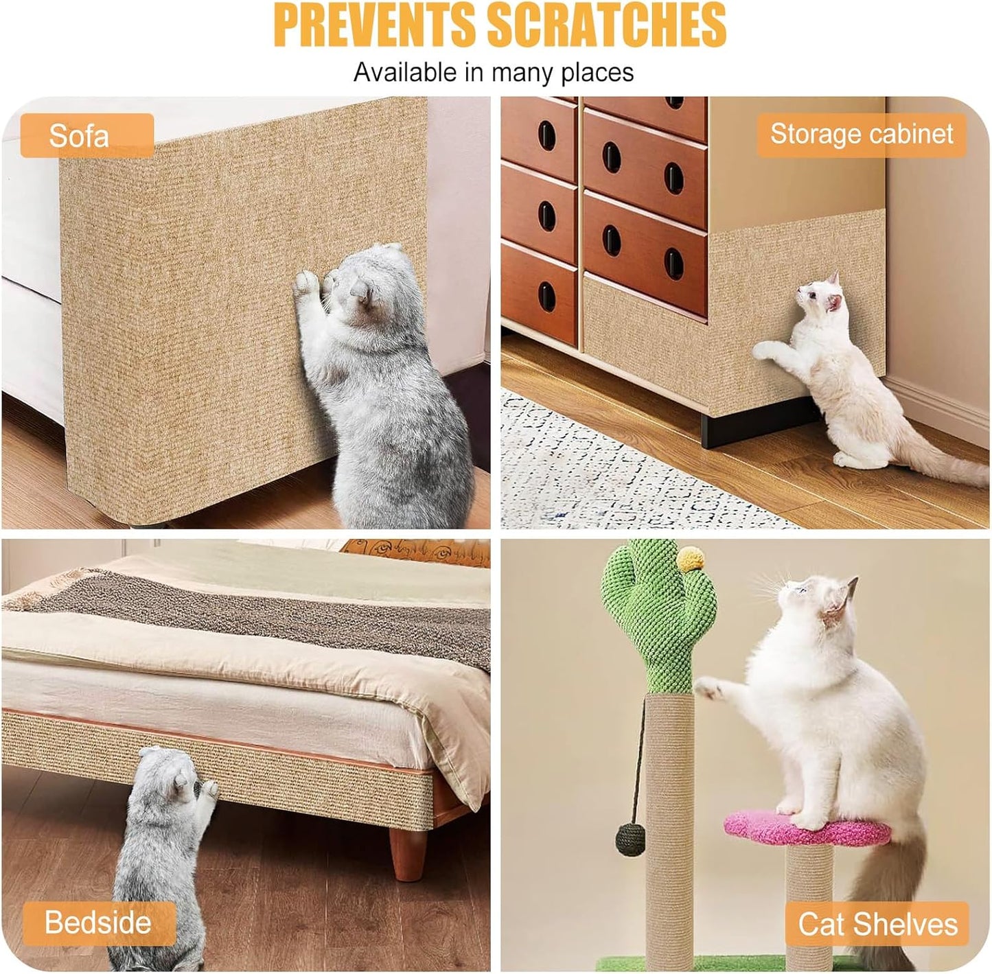 Cat Scratching Carpet | Self-Adhesive Wall Mat
