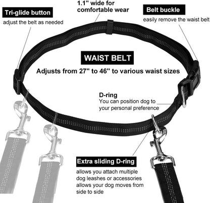Hands-Free Bungee Dog Leash | Poop Bag Pouch