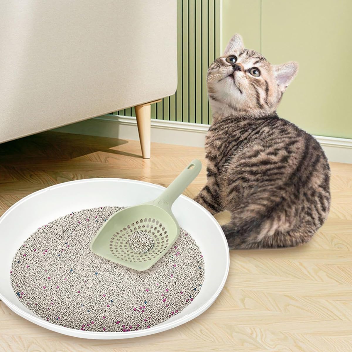 Cat Litter Corner Scoop | Non-Stick Sifter | Multiple Colours
