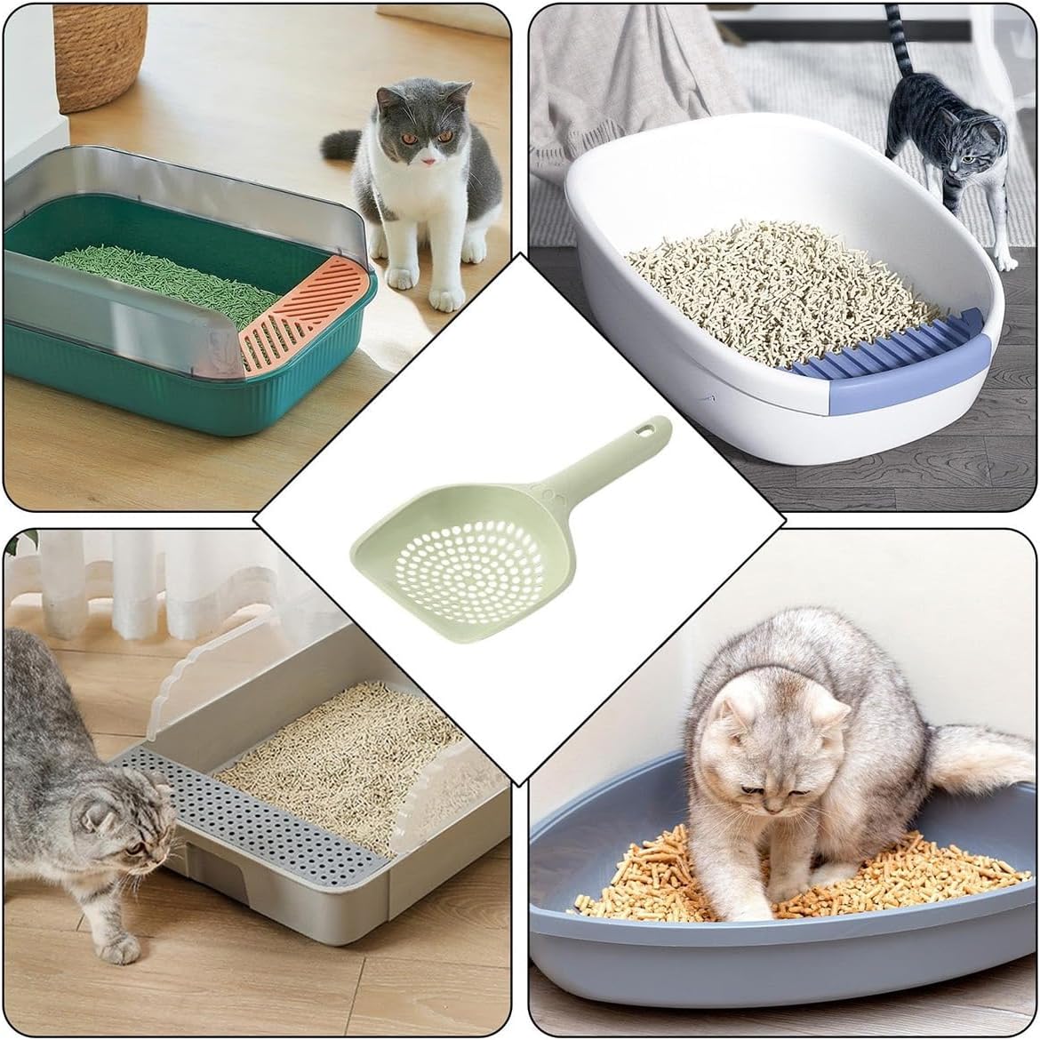 Cat Litter Corner Scoop | Non-Stick Sifter | Multiple Colours