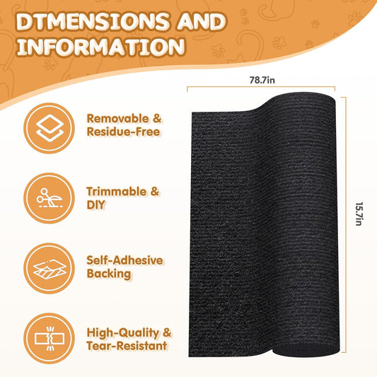Cat Scratching Mat | Self-Adhesive Trimmable Sisal