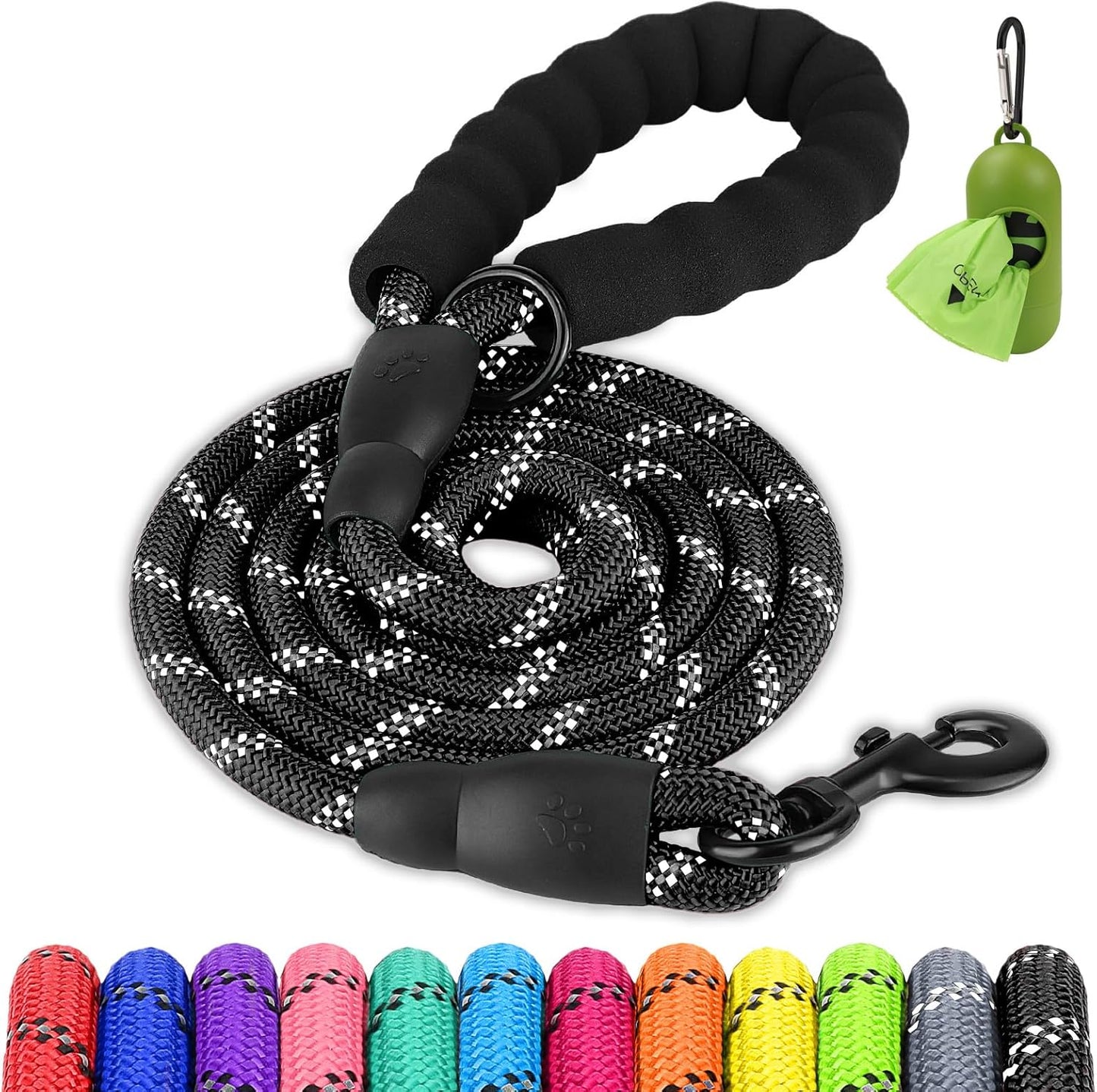 Reflective Dog Leash for Large Dogs | Padded Handle