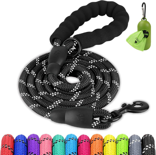 Reflective Dog Leash for Large Dogs | Padded Handle